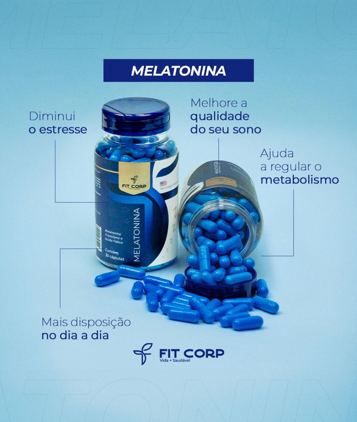 Melatonina Fitcorp - 90 dias