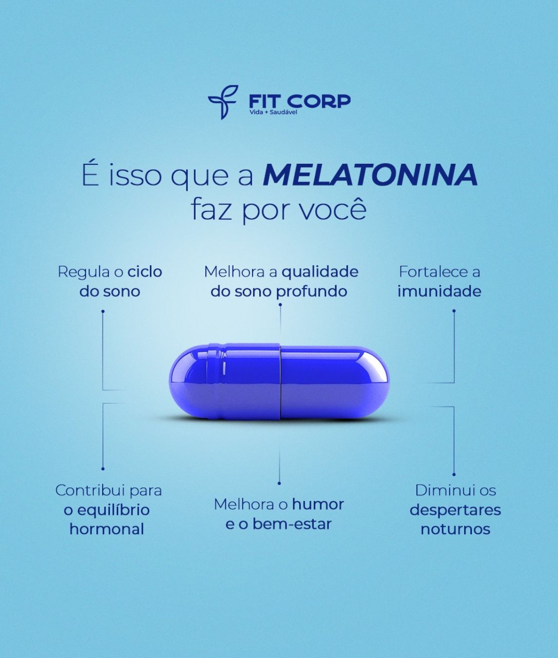 Melatonina Fitcorp - 30 dias